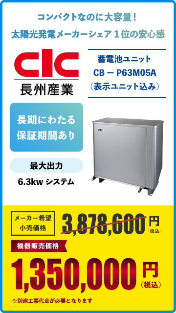 蓄電池ユニット CBーP63M05A